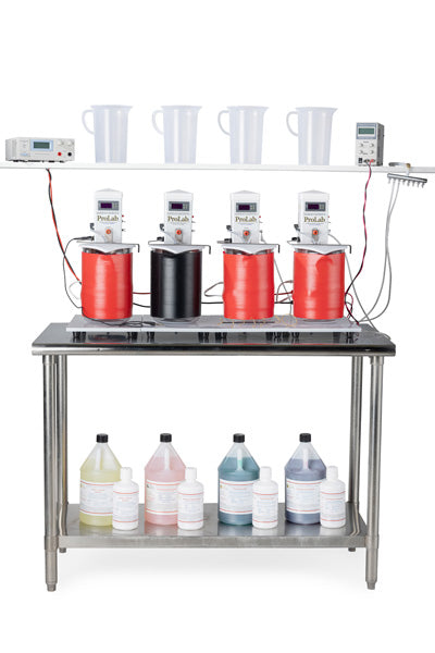 4M3: Four Module Basic System for Plating Nickel and Gold onto Most Metals - Electro-Cleaner, Surface Activator, Bright Nickel & Gold