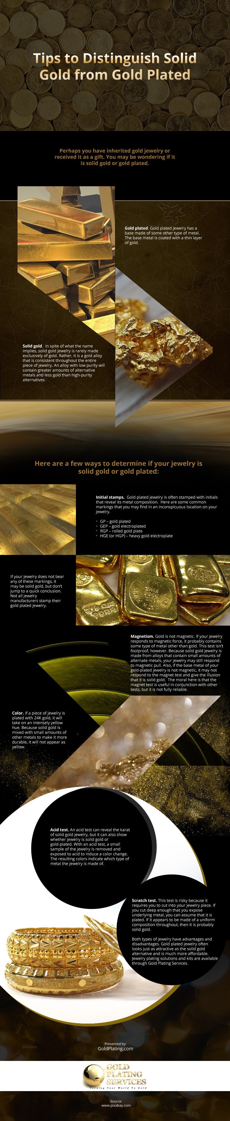 Tips to Distinguish Solid Gold from Gold Plated [infographic]
